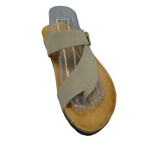 Womens Cliffs by White Mountain Gilda Flat Sandals Beige/Sand Size 11M